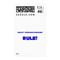 Quality Assurance Managers Rule! Postage Stamp