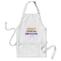 Quality Control Inspector aprons by WannaTees Quality Control Inspector aprons