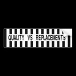 Quality vs Replacements Referee Bumper Sticker bumper stickers