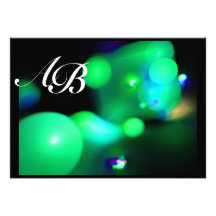 QUANTUM BUBBLE black green Personalized Invite