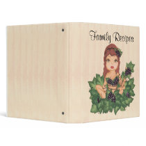 Quantum Cutie Grape Vine Girl Family Recipes binders by Quantum_Art_Nerd Quantum Cutie Grape Vine Girl Family Recipes binders