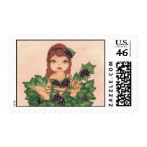 Quantum Cutie Grape Vine Girl postage by Quantum_Art_Nerd Quantum Cutie Grape Vine Girl postage