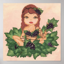 Quantum Cutie Grape Vine Girl Print