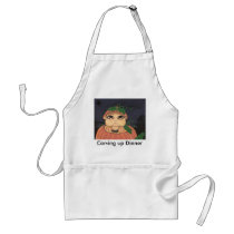Quantum Kid in a Halloween Pumpkin aprons