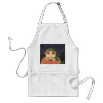 Quantum Kid in a Halloween Pumpkin aprons