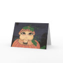 Quantum Kid in a Halloween Pumpkin cards
