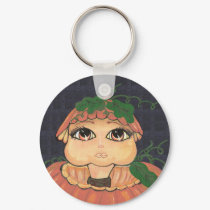 Quantum Kid in a Halloween Pumpkin keychains
