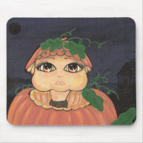 Quantum Kid in a Halloween Pumpkin mousepads