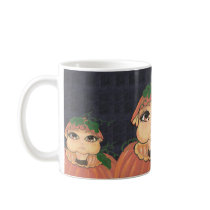 Quantum Kid in a Halloween Pumpkin mugs