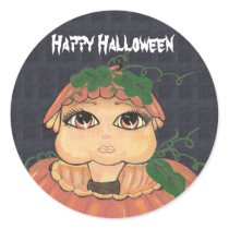 Quantum Kid in a Halloween Pumpkin stickers