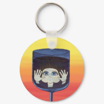Quantum Kid in Wine Glass keychains by Quantum_Art_Nerd Quantum Kid in Wine Glass keychains