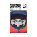 Quantum Kid in Wine Glass postage