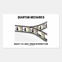 Quantum Mechanics Many Worlds Interpretation Rectangle Stickers