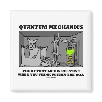 Quantum Mechanics Proof That Life Is Relative Fridge Magnet