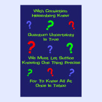 Quantum Uncertainty Limerick posters