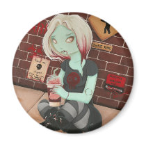Quarantine - Zombie Girl Magnet