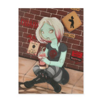 Quarantine - Zombie Girl postcard