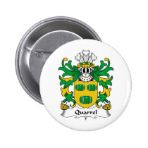 Quarrel Family Crest Button