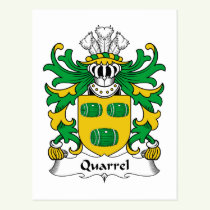 Quarrel Family Crest Postcard