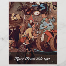 Quarrel Of The Carnival With Lent Detail By Bruege Custom Flyer