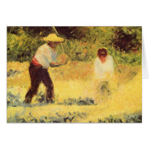 Quarrymen by Georges Seurat Cards