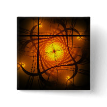 Quartent Flame Fractal Pinback Buttons