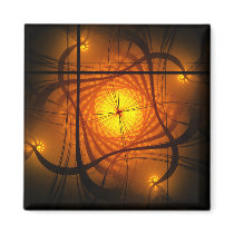 Quartent Flame Fractal Magnet