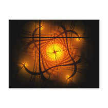 Quartent Flame Fractal Postcard