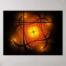 Quartent Flame Fractal Print