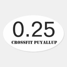 Quarter Mile Oval Stickers