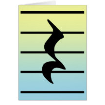 quarter rest greeting cards