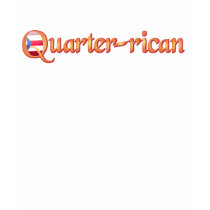 QUARTERRICAN black background orange.ai t-shirts