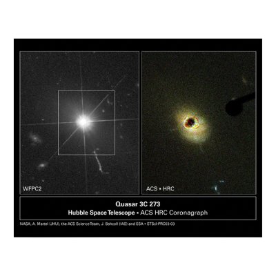 Quasar 3C 273 Hubble Telescope Poster by Space_Exploration
