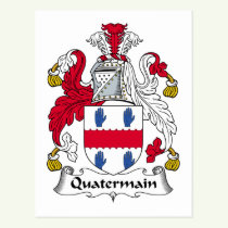 Quatermain Family Crest Postcard