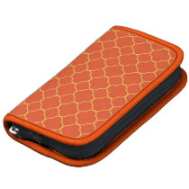 Quatrefoil clover pattern yellow orange fashion planners