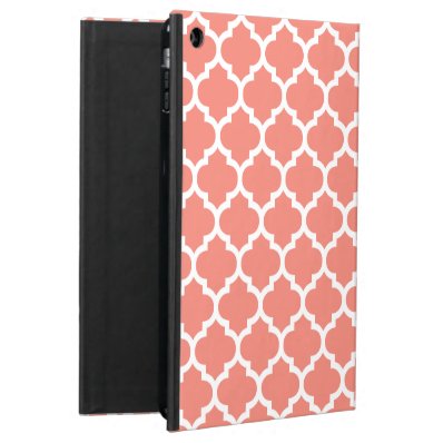 Quatrefoil Coral iPad Air Cases