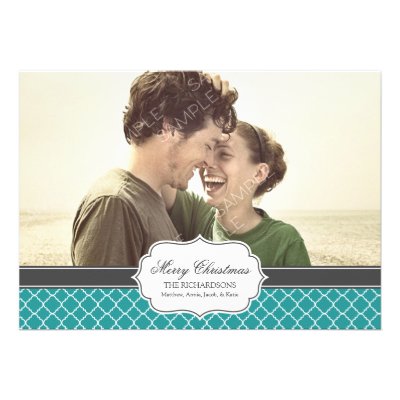 Quatrefoil Holiday Photo Card