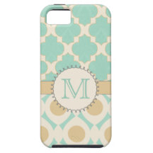 Quatrefoil MonogramiPhone 5  Case Mally Mac iPhone 5 Cover