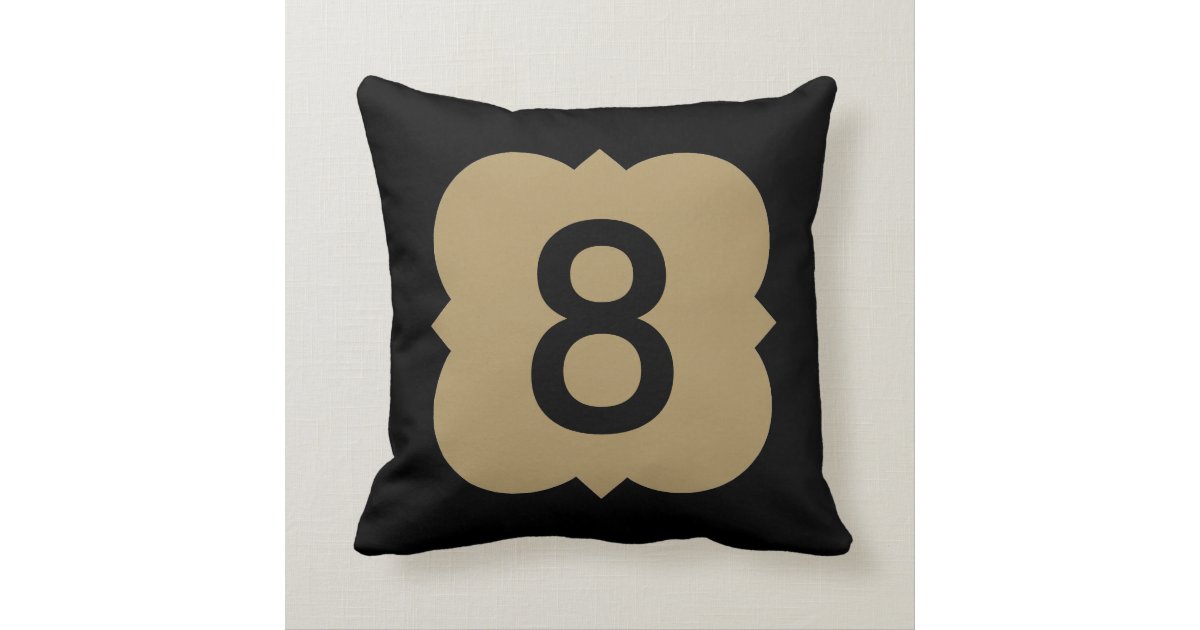 Quatrefoil: Number 8 Throw Pillow Zazzle