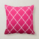 Quatrefoil Ombre Geometric | fuschia Pillow at Zazzle