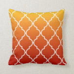 Quatrefoil Ombre Geometric | sunset Pillow at Zazzle