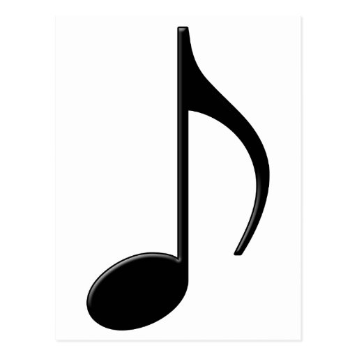 Quaver Eighth Note Music Symbol Postcard Zazzle