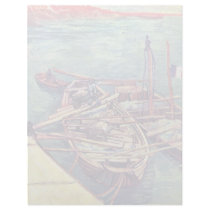 Quay With Men Unloading Sand Barges, Moored Boat W Letterhead Template