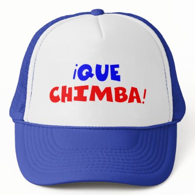 QUE CHIMBA TRUCKER HATS by LatinoTimeShirts