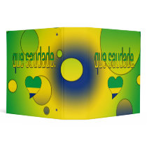 Que Saudade! Brazil Flag Colors Pop Art Vinyl Binders