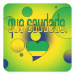 Que Saudade! Brazil Flag Colors Pop Art stickers