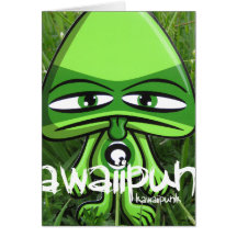 Queasy Mascot Greeting Cards