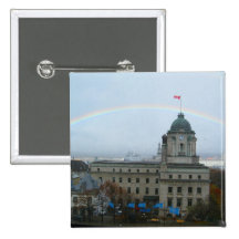 Quebec City Canda Waterfront Pinback Buttons