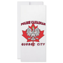 Quebec City Polish Canadian Leaf Personalized Rack Card