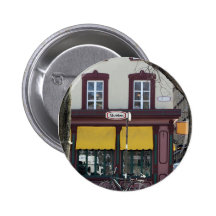 Quebec city scene pinback button
